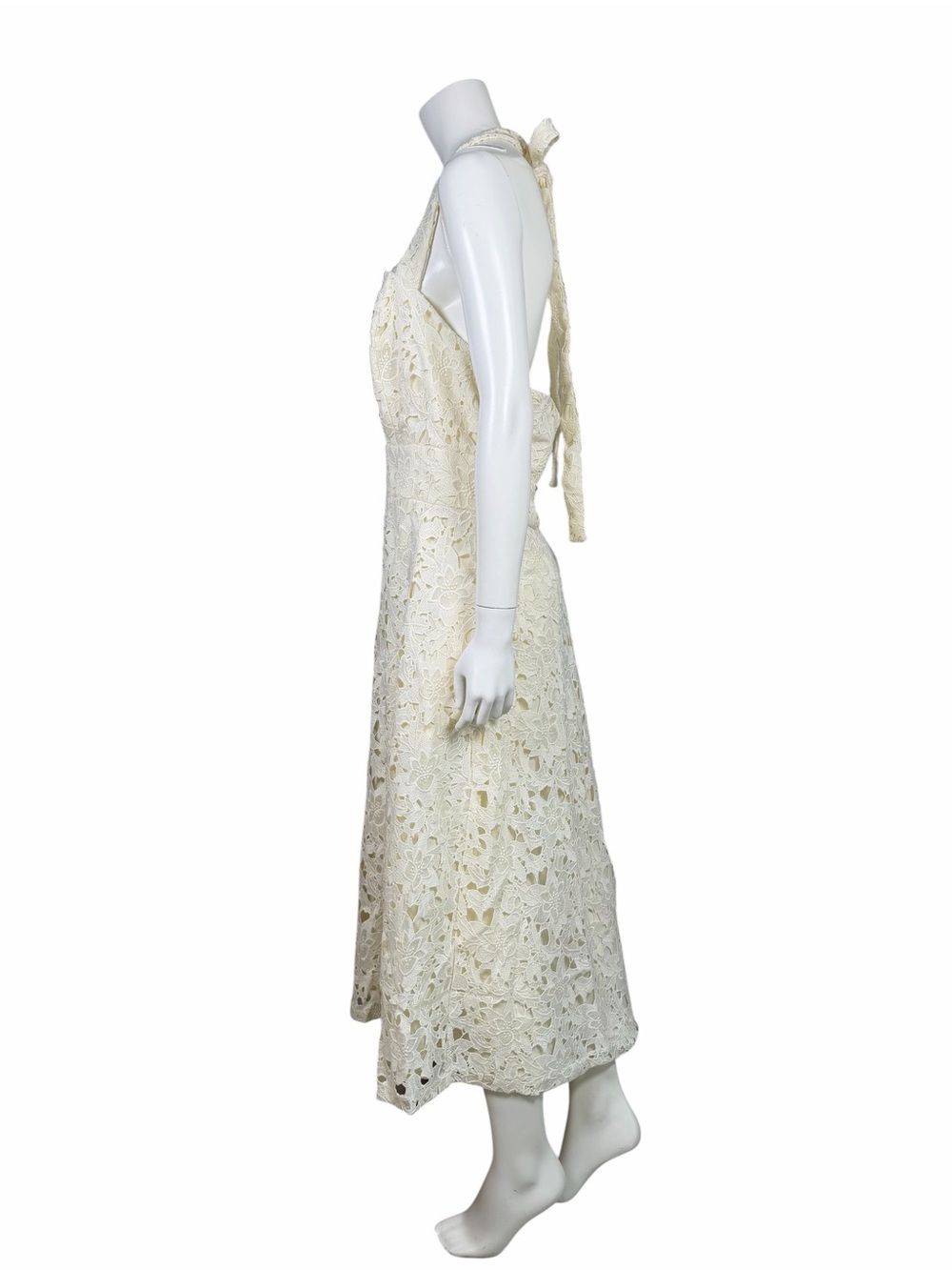 Prabal Gurung for JCPenney Ivory Lace Midi Dress NWT Plus Size 22W Floral Cutout - Picture 7 of 16